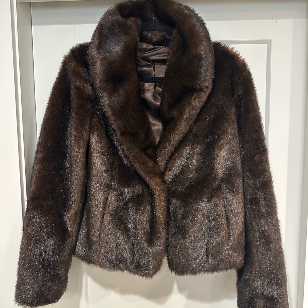Brown Faux Fur Jacket